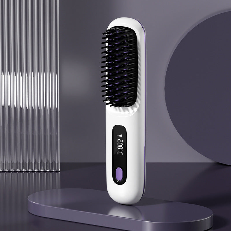 🔥 Offre spéciale : 50 % de réduction 💁♀️ Peigne lissant chauffant sans fil en céramique