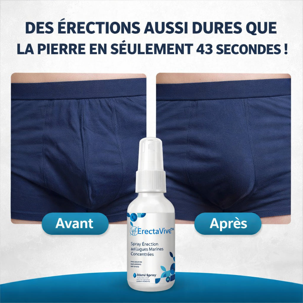 ErectaVive™ Spray Érection aux Algues Marines Concentrées | Retrouvez une érection puissante en 43 secondes!