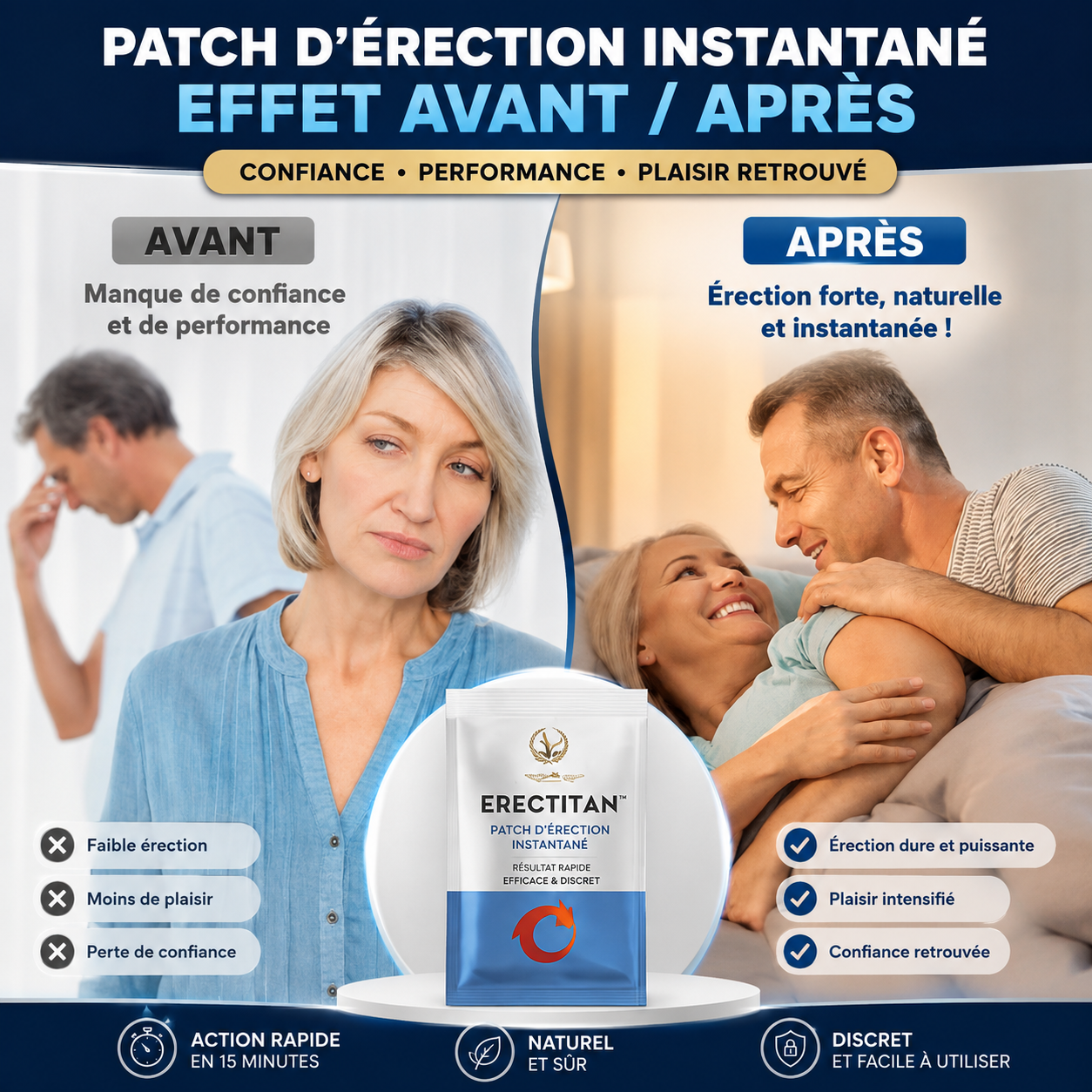 ErecTitan™ Patch d’Érection Instantanée | Dure comme de l’acier en 5 minutes, sans pilules ni injections!